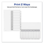 Customizable TOC Ready Index Black and White Dividers, 12-Tab, 1 to 12, 11 x 8.5, 1 Set