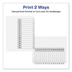 Customizable TOC Ready Index Black and White Dividers, 15-Tab, 1 to 15, 11 x 8.5, 1 Set