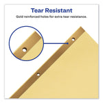 Preprinted Laminated Tab Dividers with Gold Reinforced Binding Edge, 12-Tab, Jan. to Dec., 11 x 8.5, Buff, 1 Set