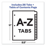Customizable TOC Ready Index Multicolor Tab Dividers, 26-Tab, A to Z, 11 x 8.5, White, Contemporary Color Tabs, 1 Set