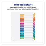 Customizable TOC Ready Index Multicolor Tab Dividers, 15-Tab, 1 to 15, 11 x 8.5, White, Traditional Color Tabs, 6 Sets