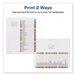 Customizable TOC Ready Index Multicolor Tab Dividers, 31-Tab, 1 to 31, 11 x 8.5, White, Contemporary Color Tabs, 1 Set