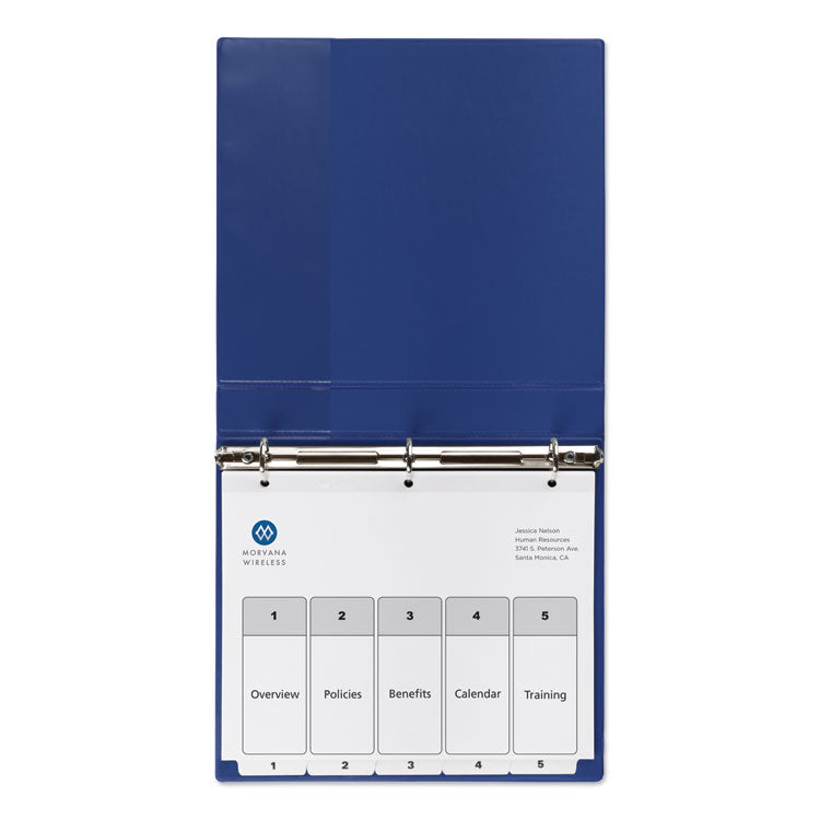 Customizable TOC Ready Index Black and White Dividers, 5-Tab, 1 to 5, 11 x 8.5, 1 Set