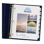 Customizable Print-On Dividers, 3-Hole Punched, 8-Tab, 11 x 8.5, White, 5 Sets