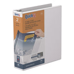Quickfit Round-Ring View Binder, 3 Rings, 2" Capacity, 11 X 8.5, White