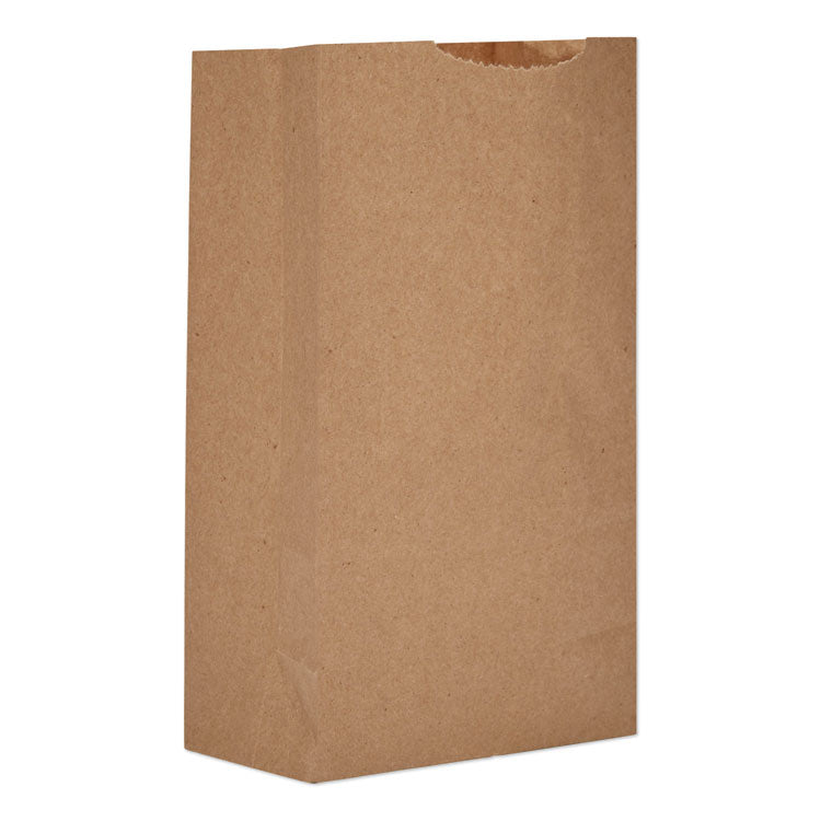 Grocery Paper Bags, 3# Size, 30# Basis Weight, 4.74" x 2.91" x 8.66", Kraft, 500/Bundle