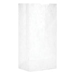 Grocery Paper Bags, 4# Size, 30# Basis Weight, 5" x 3.13" x 9.88", White, 500/Bundle