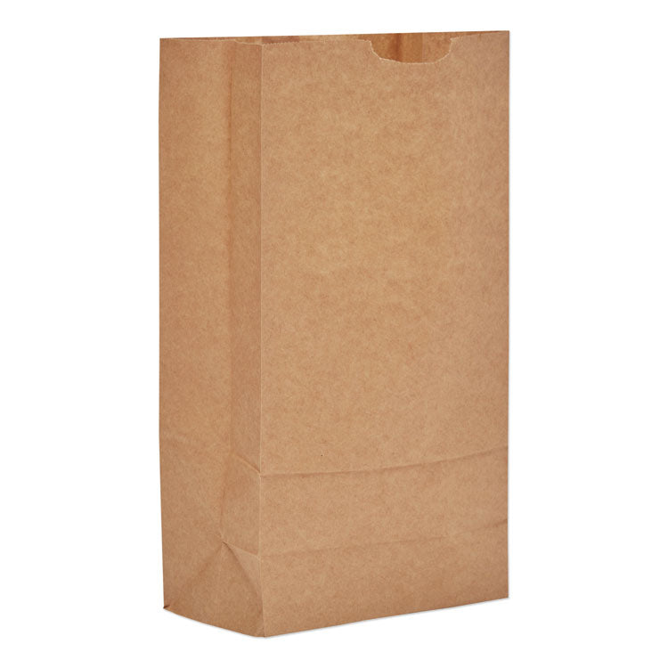 Grocery Paper Bags, 10# Size, Extra-Heavy-Duty, 60# Basis Weight, 7" x 4.38" x 13.75", Kraft, 500/Bundle