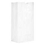 Grocery Paper Bags, 20# Size, 40# Basis Weight, 8.25" x 5.25" x 16.13", White, 500/Bundle
