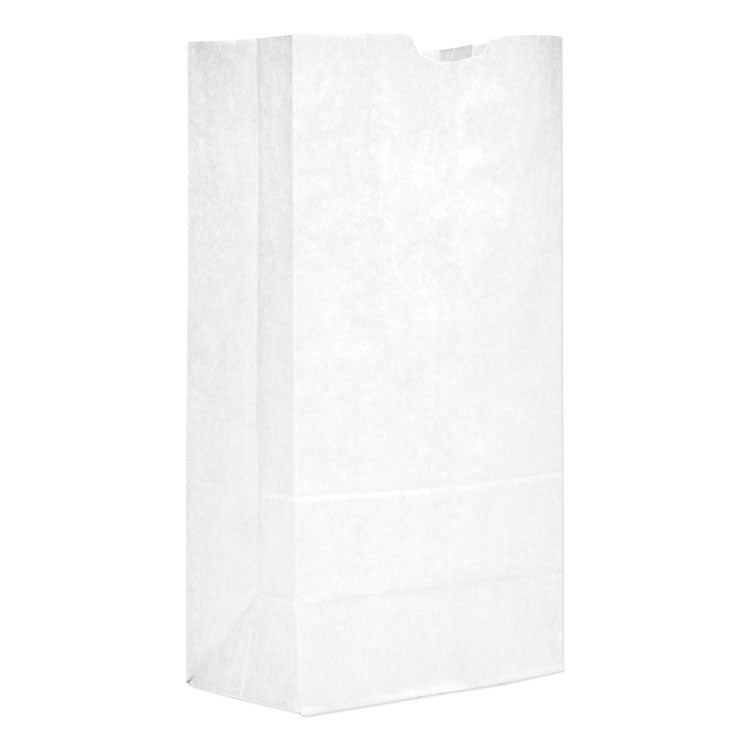 Grocery Paper Bags, 20# Size, 40# Basis Weight, 8.25" x 5.25" x 16.13", White, 500/Bundle