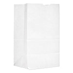 Grocery Paper Bags, 20# Squat Size, 40# Basis Weight, 8.13" x 5.88" x 12.5", White, 500/Bundle