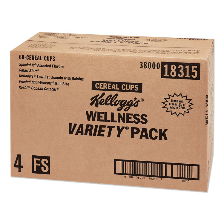 Breakfast Cereal - Single Serve, Classic Wellness Assortment, 2.2 Oz Cup, 60/carton