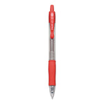 G2 Premium Gel Pen, Retractable, Extra-Fine 0.38 mm, Red Ink, Smoke/Red Barrel
