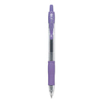G2 Premium Gel Pen, Retractable, Extra-Fine 0.5 mm, Purple Ink, Smoke/Purple Barrel, Dozen