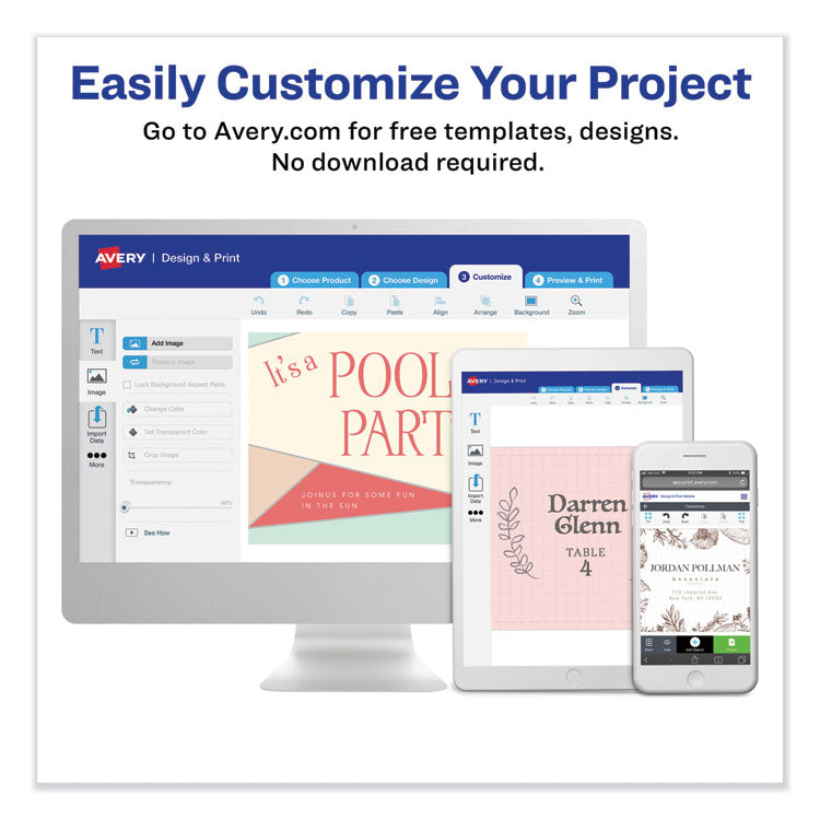 Half-Fold Greeting Cards with Envelopes, Inkjet, 65 lb, 5.5 x 8.5, Textured Uncoated White, 1 Card/Sheet, 30 Sheets/Box