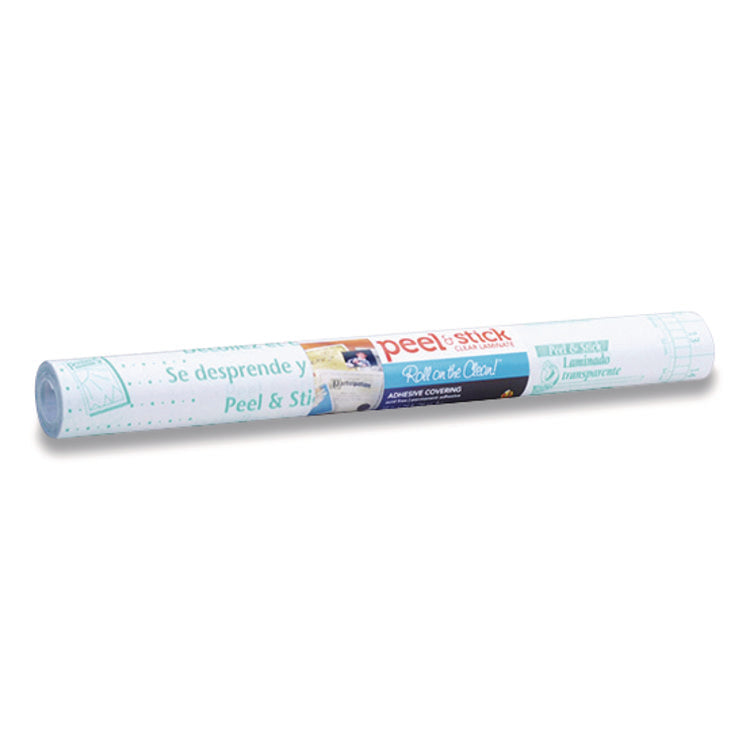 Peel-And-Stick Clear Laminate Roll, 5.91 Mil, 18" X 8 Yd, Matte Clear