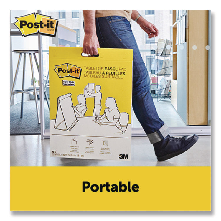 Original Tabletop Easel Pad with Self-Stick Sheets, Unruled, 20 x 23, White, 20 Sheets, 4/Pack