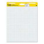 Vertical-Orientation Self-Stick Easel Pads, Quadrille Rule (1 sq/in), 25 x 30, White, 30 Sheets, 6/Pack