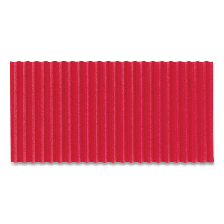 Corobuff Corrugated Paper Roll, 48" X 25 Ft, Flame Red