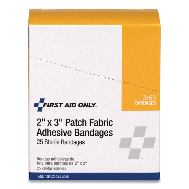 Heavy Woven Adhesive Bandages, Strip, 2 X 3, 25/box