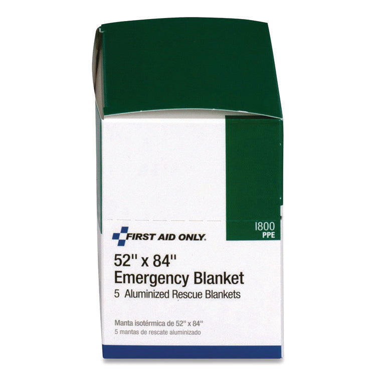 Aluminized Emergency Blanket, 52" X 84", 5/box