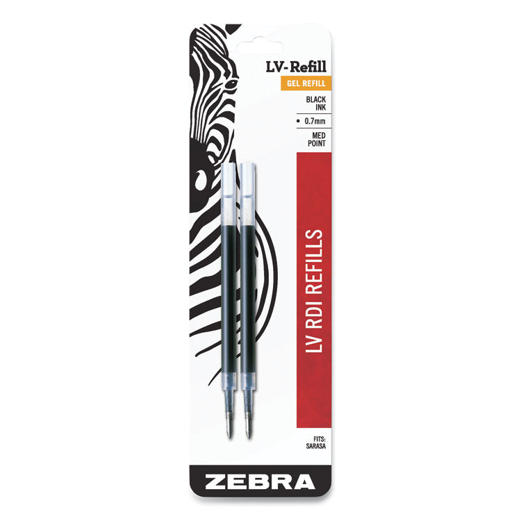 Jf Refill For Jimnie, Sarasa, Ecosarasa, Orbitz, Z-Grip And Gr8 Gel Roller Ball Pens, Medium Conical Tip, Black Ink, 2/pack