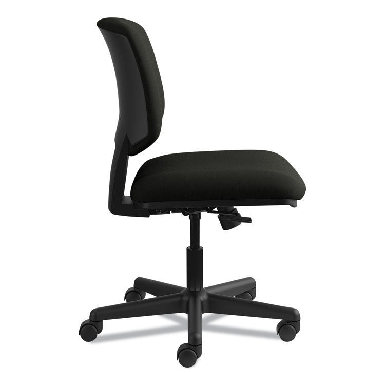 Volt Series Leather Task Chair With Synchro-Tilt, Supports Up To 250 Lb, 18" To 22.25" Seat Height, Black