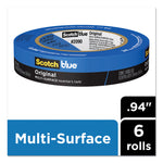 Original Multi-Surface Painter's Tape, 3" Core, 0.94" X 60 Yds, Blue, 6/pack