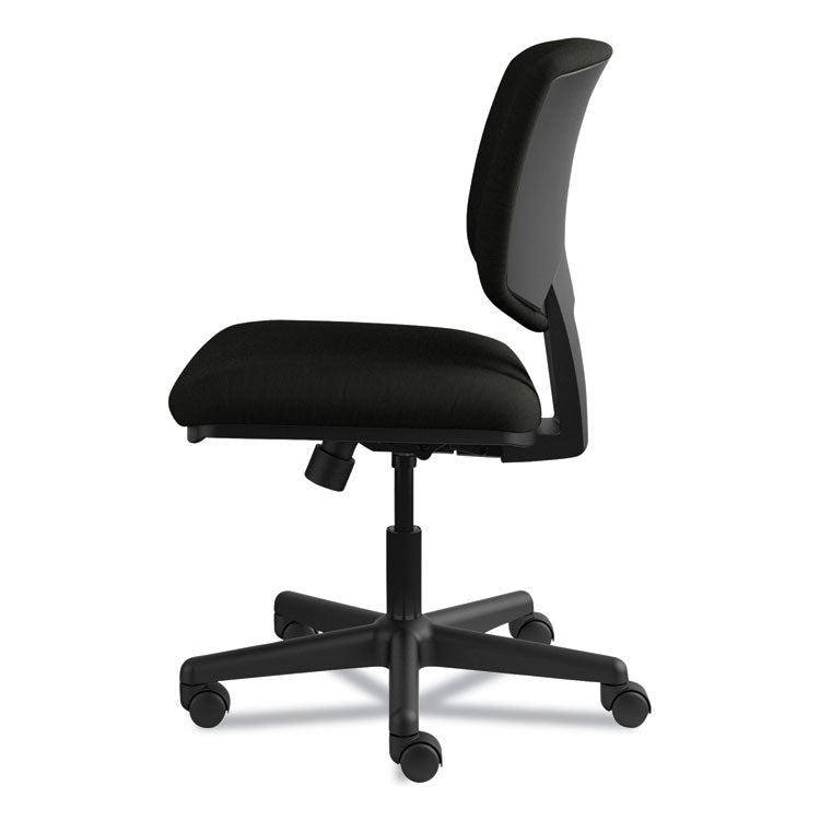 Volt Series Leather Task Chair With Synchro-Tilt, Supports Up To 250 Lb, 18" To 22.25" Seat Height, Black