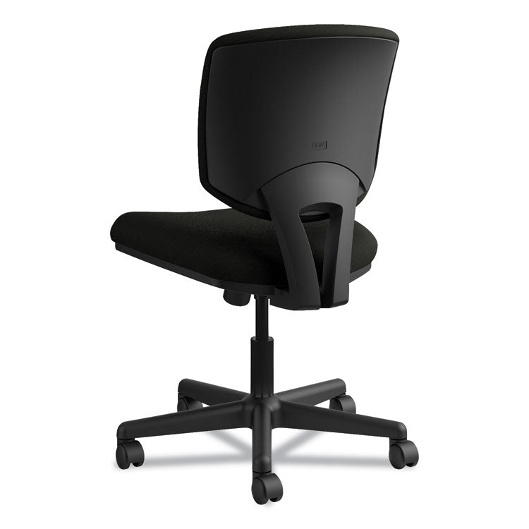 Volt Series Leather Task Chair With Synchro-Tilt, Supports Up To 250 Lb, 18" To 22.25" Seat Height, Black