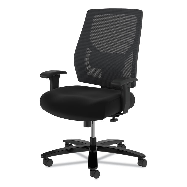 Crio Big And Tall Mid-Back Task Chair, Supports Up To 450 Lb, 18" To 22" Seat Height, Black