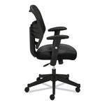 Vl531 Mesh High-Back Task Chair With Adjustable Arms, Supports Up To 250 Lb, 18" To 22" Seat Height, Black