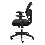 Vl531 Mesh High-Back Task Chair With Adjustable Arms, Supports Up To 250 Lb, 18" To 22" Seat Height, Black