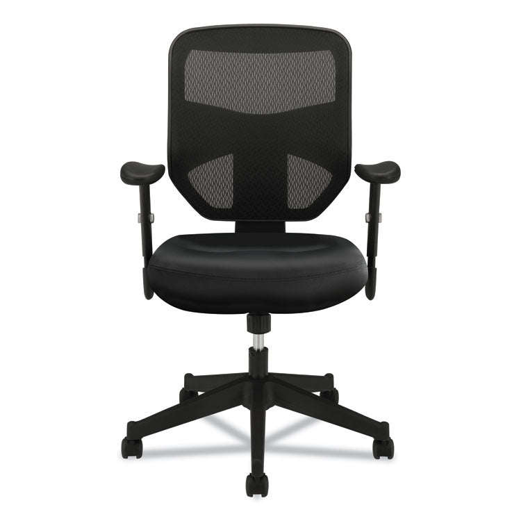 Vl531 Mesh High-Back Task Chair With Adjustable Arms, Supports Up To 250 Lb, 18" To 22" Seat Height, Black