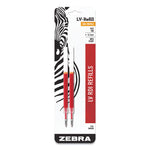 Jf Refill For Jimnie, Sarasa, Ecosarasa, Orbitz, Z-Grip And Gr8 Gel Roller Ball Pens, Medium Conical Tip, Red Ink, 2/pack