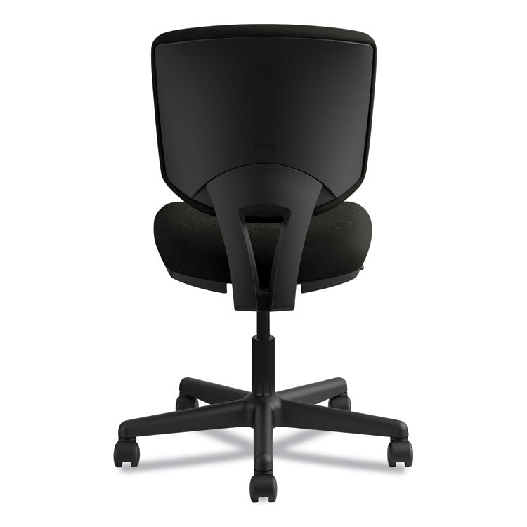 Volt Series Leather Task Chair With Synchro-Tilt, Supports Up To 250 Lb, 18" To 22.25" Seat Height, Black