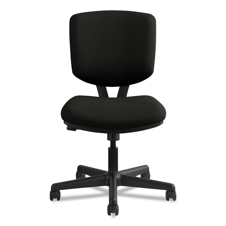 Volt Series Leather Task Chair With Synchro-Tilt, Supports Up To 250 Lb, 18" To 22.25" Seat Height, Black