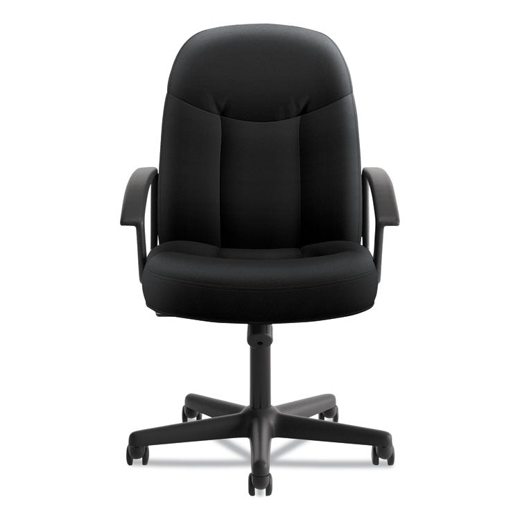 Hvl601 Series Executive High-Back Chair, Supports Up To 250 Lb, 17.44" To 20.94" Seat Height, Black