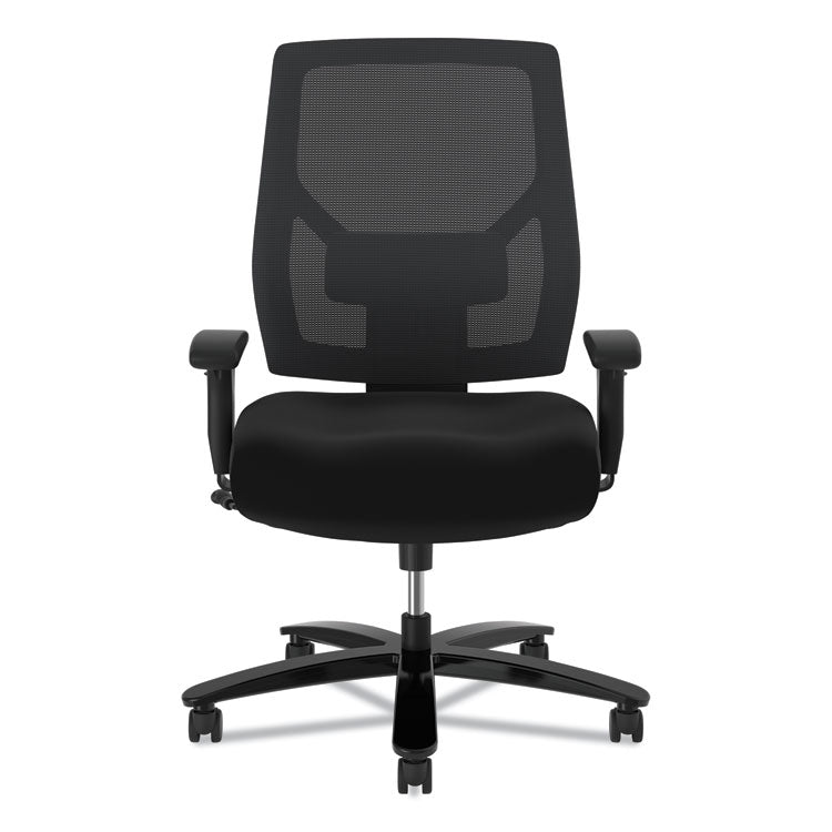 Crio Big And Tall Mid-Back Task Chair, Supports Up To 450 Lb, 18" To 22" Seat Height, Black