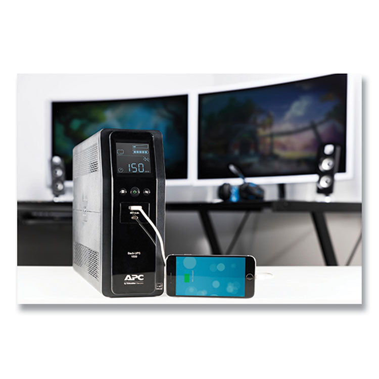 BN1500M2 Back-UPS PRO BN Series Battery Backup System, 10 Outlets, 1,500 VA, 1,080 J