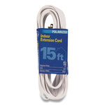 Indoor Extension Cord, 15 Ft, 13 A, White