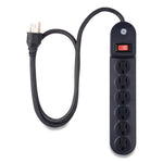 Heavy Duty Power Strip, 6 Outlets, 3 ft Cord, Black
