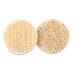 Sticky-Back Fasteners With Dispenser Box, Removable Adhesive, 0.75" Dia, Beige, 200/roll