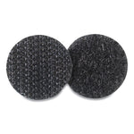 Sticky-Back Fasteners, Removable Adhesive, 0.63" Dia, Black, 15/pack