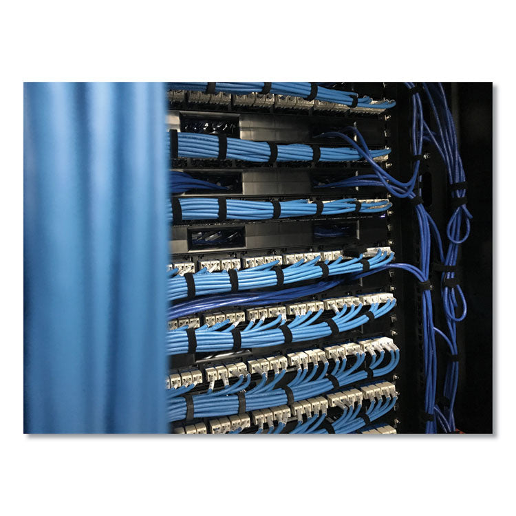 One-Wrap Pre-Cut Standard Ties, 0.75" X 12", Black