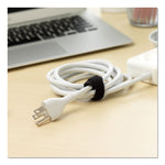 One-Wrap Pre-Cut Thin Ties, 0.5" X 15", Black/gray, 30/pack