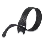 One-Wrap Pre-Cut Thin Ties, 0.5" X 8", Black, 50/pack