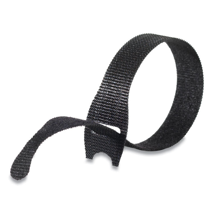 One-Wrap Pre-Cut Thin Ties, 0.5" X 8", Black, 50/pack