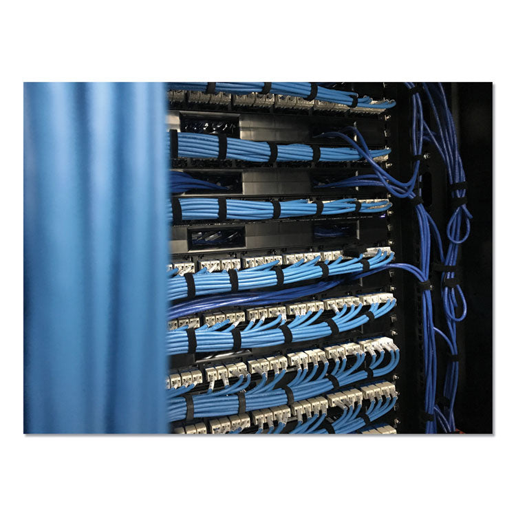 One-Wrap Pre-Cut Thin Ties, 0.5" X 8", Black/gray, 50/pack