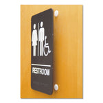 Sticky-Back Fasteners, Removable Adhesive, 0.63" Dia, Black, 75/pack